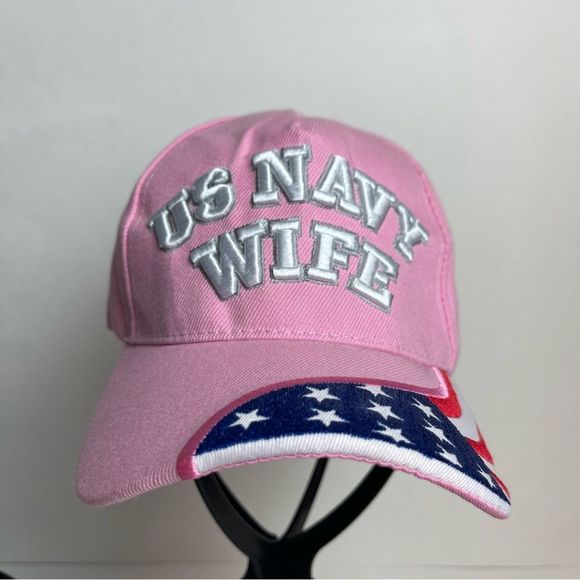 US NAVY WIFE Trucker Cap with Adjustable Velcro Strap - Picture 7 of 8